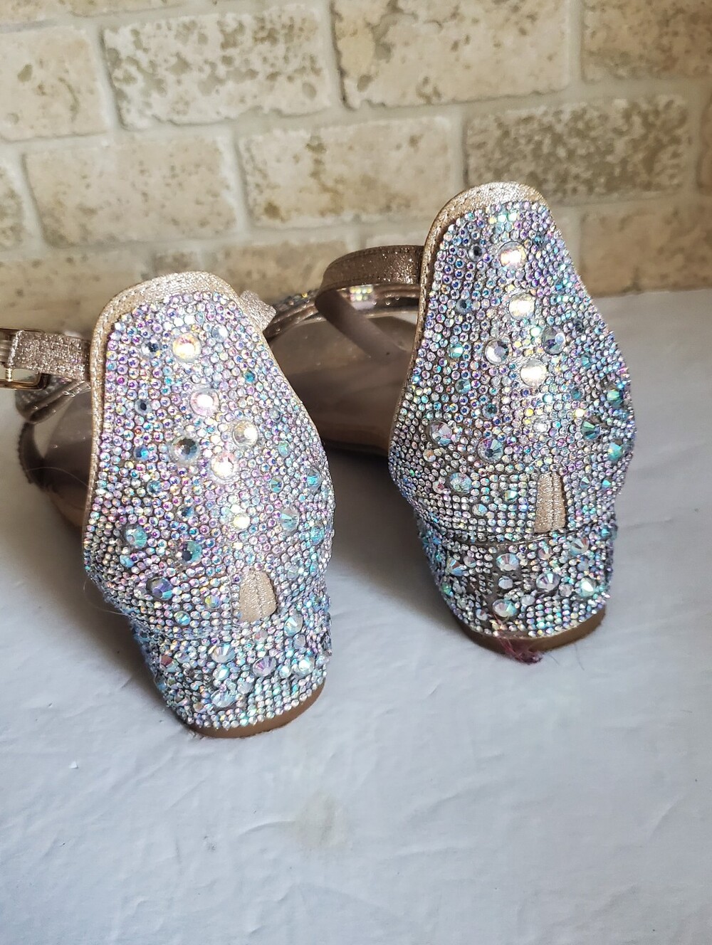 Excellent Condition Girl's Rhinestone Shoes - Picture 3 of 9